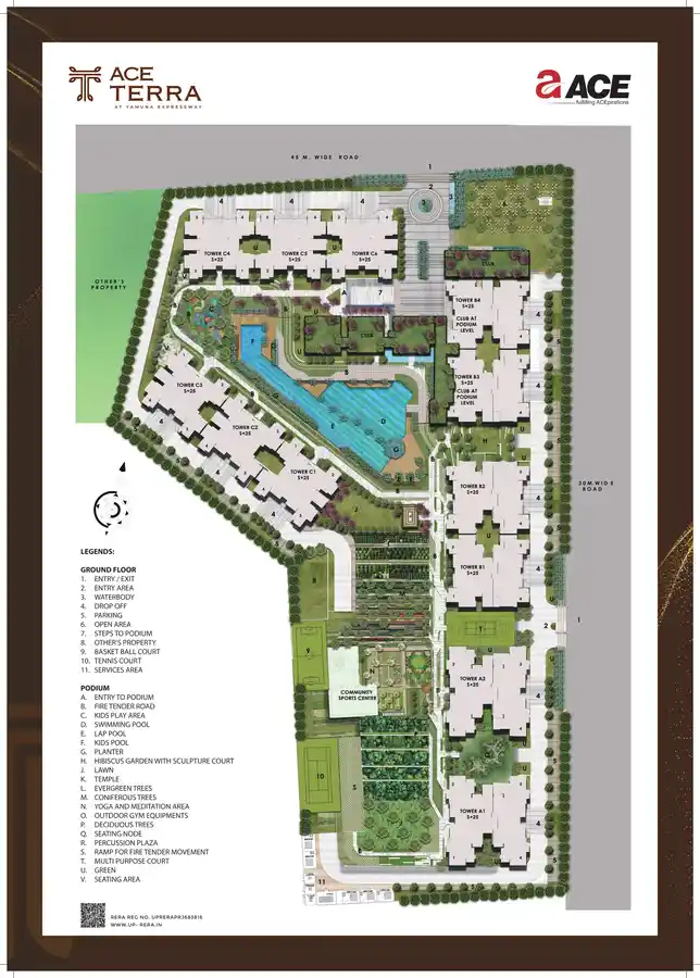 ACE Terra, Sector 22D Yamuna Expressway, master plan layout