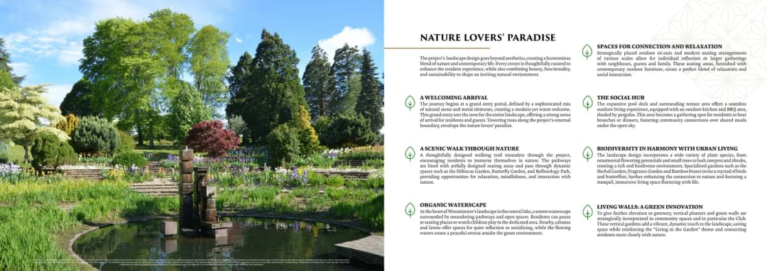 DASNAC Westminster Sector 146 Noida — landscaped gardens