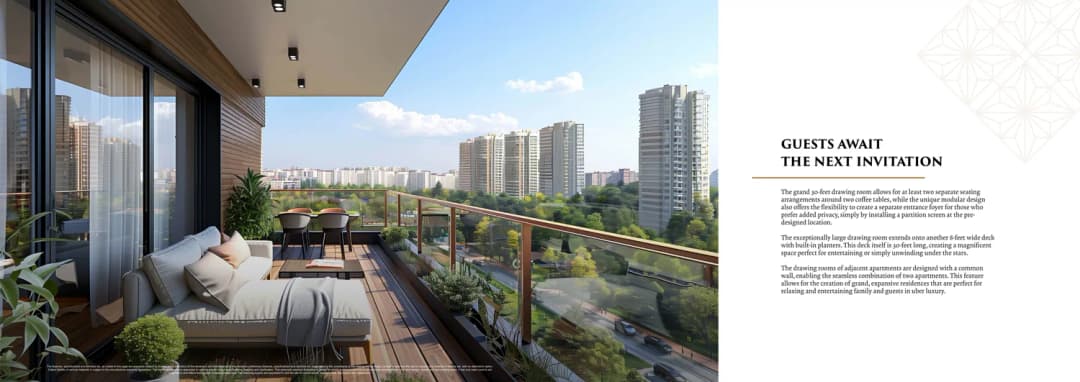 DASNAC Westminster Sector 146 Noida — sky balcony with skyline view