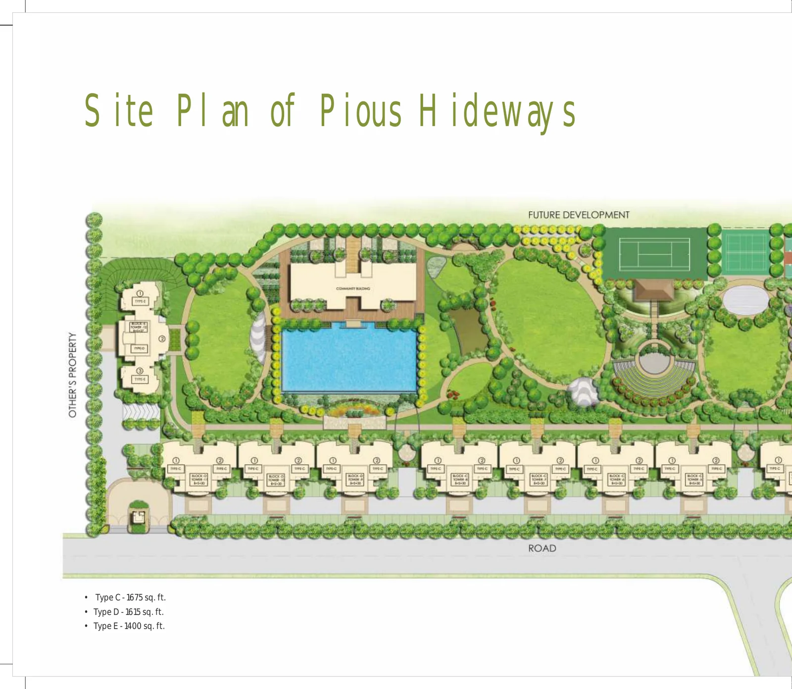 ATS Pious Hideaways Sector 150 Noida — site / master plan with 12 towers and central greens