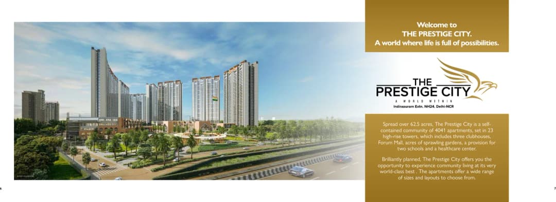 The Prestige City Siddharth Vihar Ghaziabad — residential tower facade